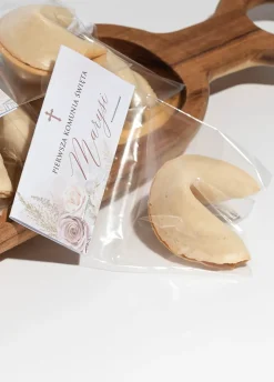 Ciasteczka szczęścia NA KOMUNIĘ w stylu boho