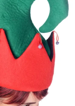Czapka Elfa z dzwonkami ŚWIĄTECZNE PRZEBRANIE