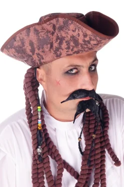 Czapka pirata z dredami KAPELUSZ PIRACKI