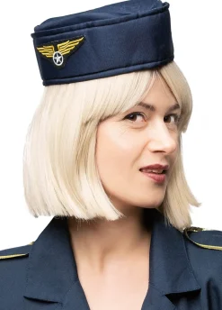 Czapka stewardessy granatowa
