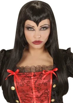 Czarna peruka WAMPIRZYCY Halloween