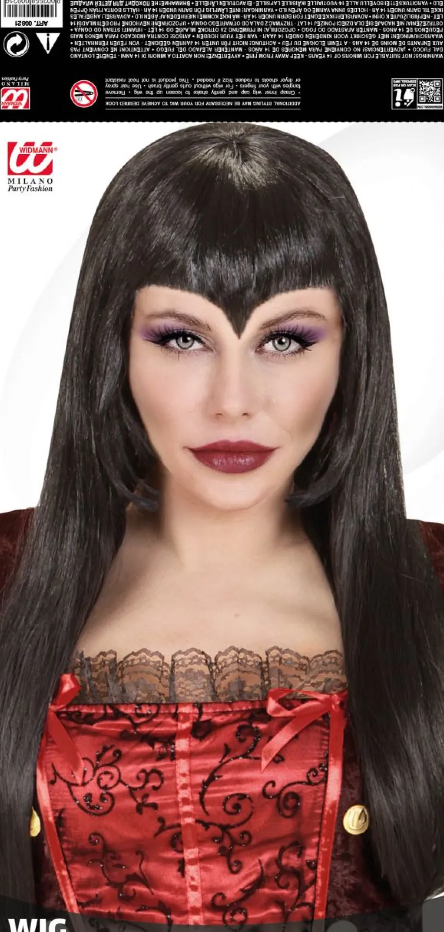 Czarna peruka WAMPIRZYCY Halloween