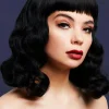 Czarna peruka z grzywką BETTIE Fever Professional