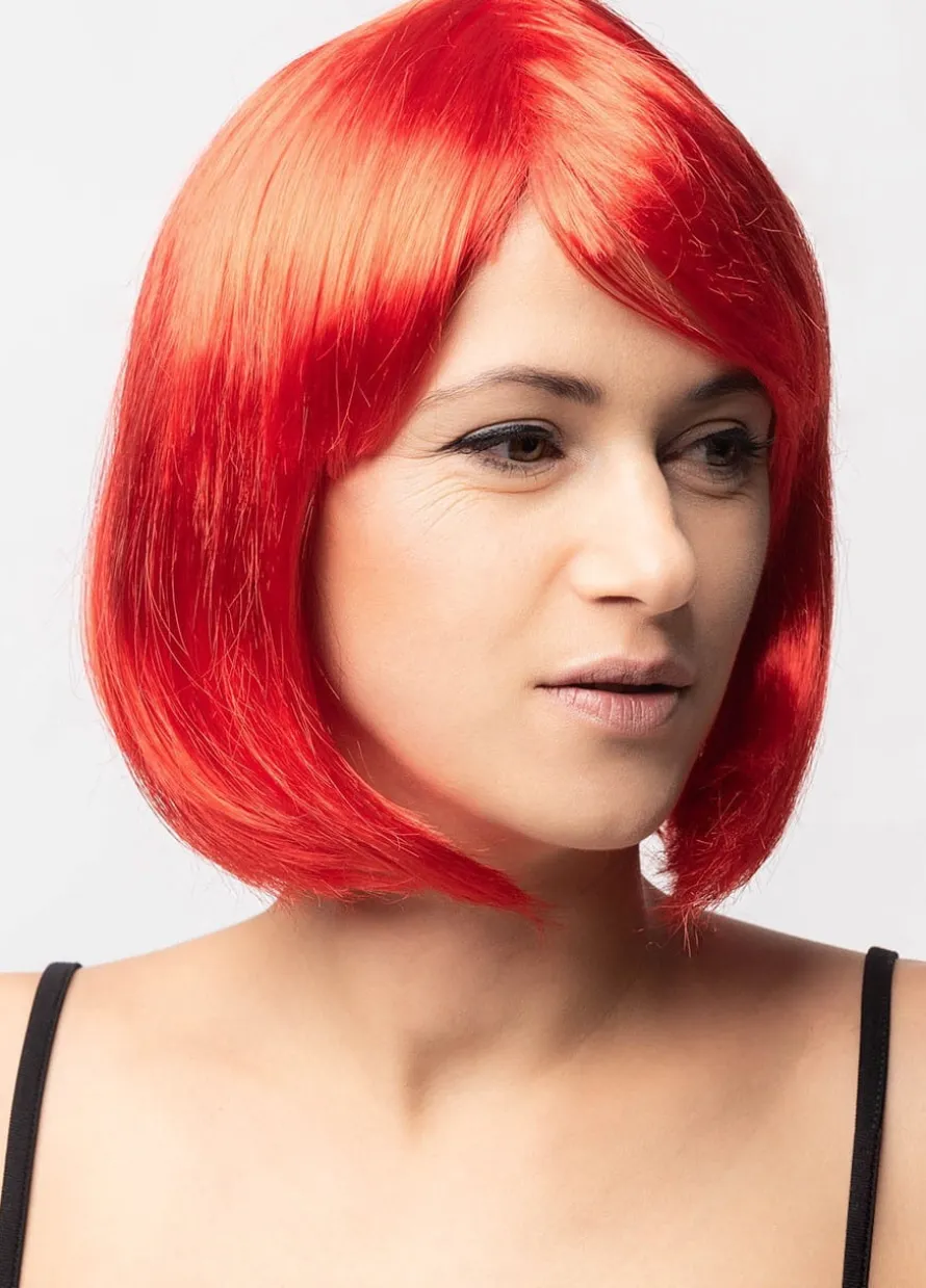 Czerwona peruka BOB z grzywką