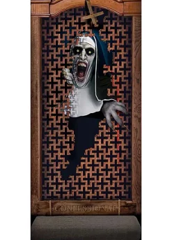 Dekoracja drzwi na halloween ZAKONNICA 80 x 180cm