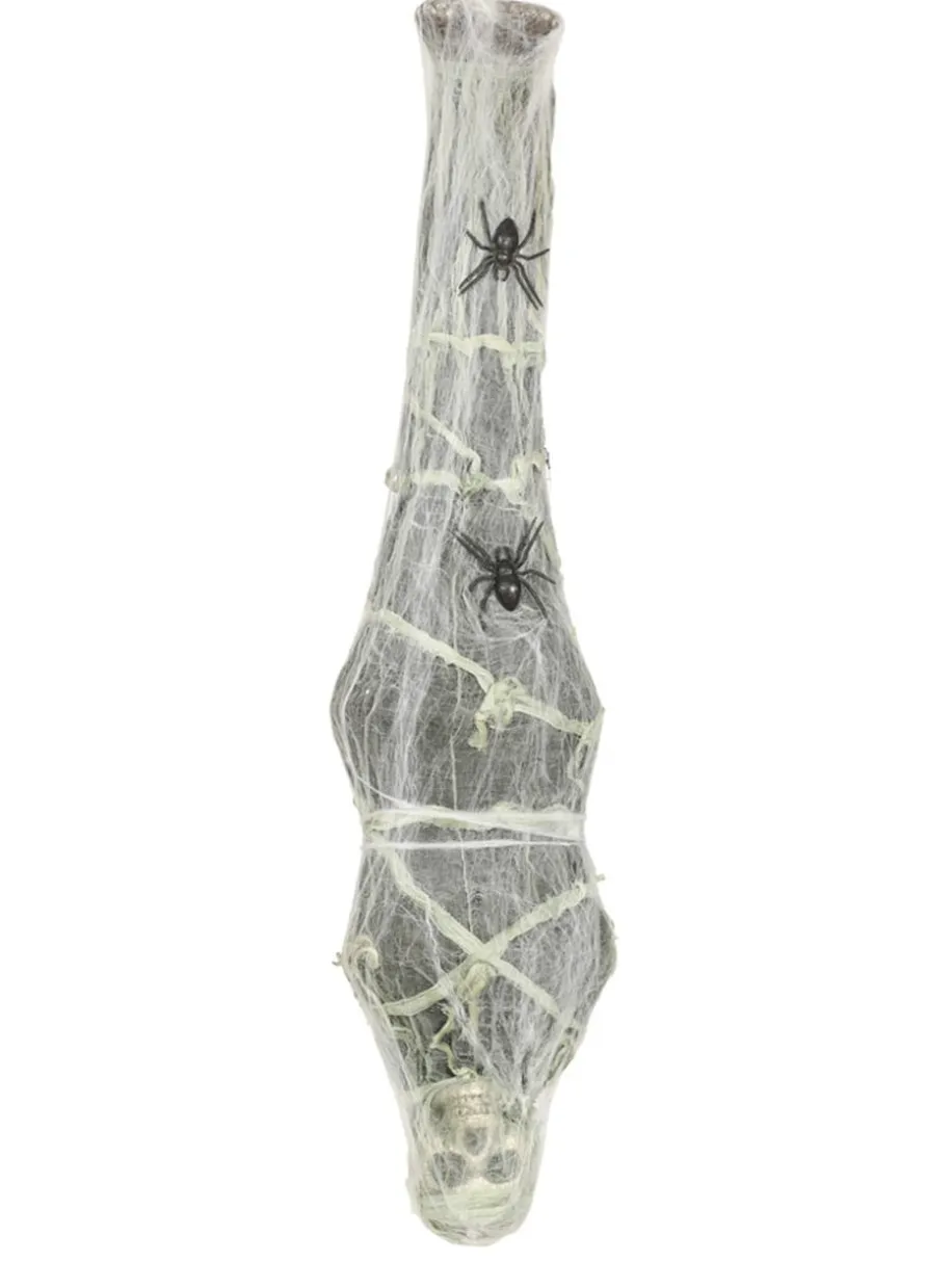 Dekoracja halloweenowa KOŚCIOTRUP w pajęczynie 120cm