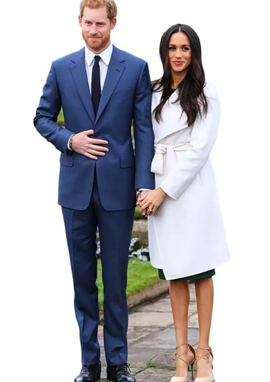 Dekoracja kartonowa KSIĄŻE HARRY i MEGHAN MARKLE