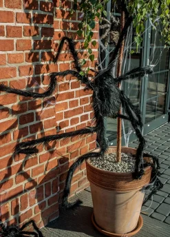 Dekoracja na Halloween PAJĄK czarny 150cm