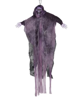 Dekoracja na Halloween wisząca SZKIELET fioletowa 64cm