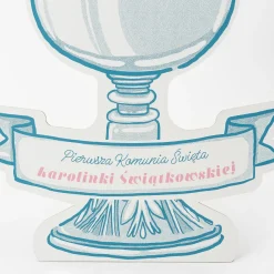 Dekoracja na komunię KIELICH z imieniem