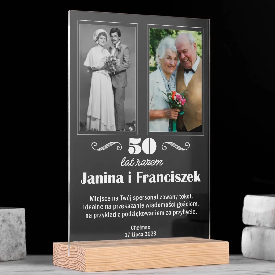 Dekoracja na 50 rocznicę ślubu
