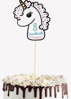 Dekoracja na tort JEDNOROŻEC topper urodziny unicorn