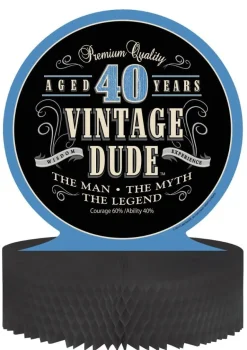 Dekoracja na 40 urodziny rozeta na stół VINTAGE DUDE
