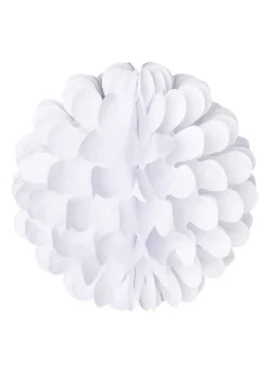 Dekoracja papierowa KWIAT biała 30cm