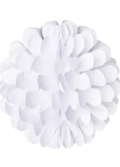 Dekoracja papierowa KWIAT biała 40cm