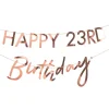 Dekoracja rose gold NAPIS HAPPY BIRTHDAY z personalizacją