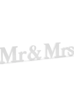 Dekoracja stojąca Mr&Mrs biała 50x9,5cm