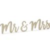 Dekoracja stojąca Mr&Mrs złota 50x10cm