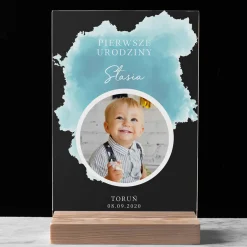 Dekoracja stojąca PIERWSZE URODZINY CHŁOPCA