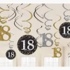 Dekoracja swirl 18 BIRTHDAY Sparkling (12szt.)