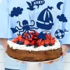 Dekoracja tortu AHOY pikery na tort (9szt.)
