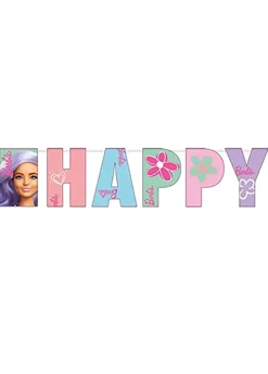 Dekoracja urodzinowa BARBIE girlanda Happy Birthday