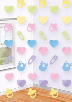 Dekoracja wisząca BABY SHOWER (6szt)