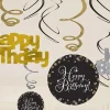 Dekoracja wisząca HAPPY BIRTHDAY swirl (12szt.)
