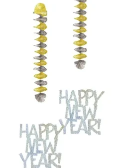 Dekoracja wisząca NEW YEAR dekoracja sylwestrowa sali (2szt)