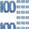 Dekoracja wisząca 100 URODZINY GLITZ blue (6szt.)