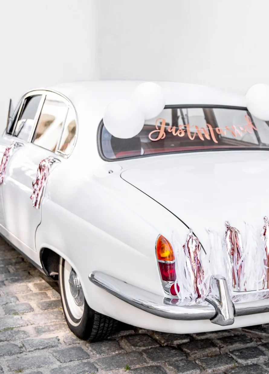 Dekoracje ślubne na samochód JUST MARRIED