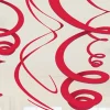 Dekoracje wiszące SWIRL czerwone (12szt.)
