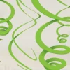 Dekoracje wiszące SWIRL jasnozielone (12szt.)