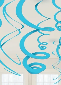 Dekoracje wiszące SWIRL niebieskie (12szt.)