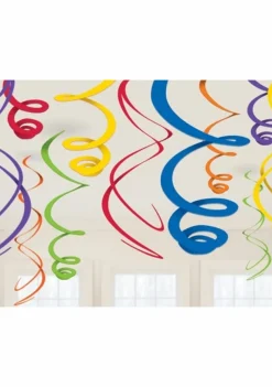 Dekoracje wiszące SWIRL tęczowe (12szt)