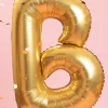 Duży balon LITERKA B matowy 85cm