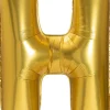 Duży balon LITERKA H matowy 85cm