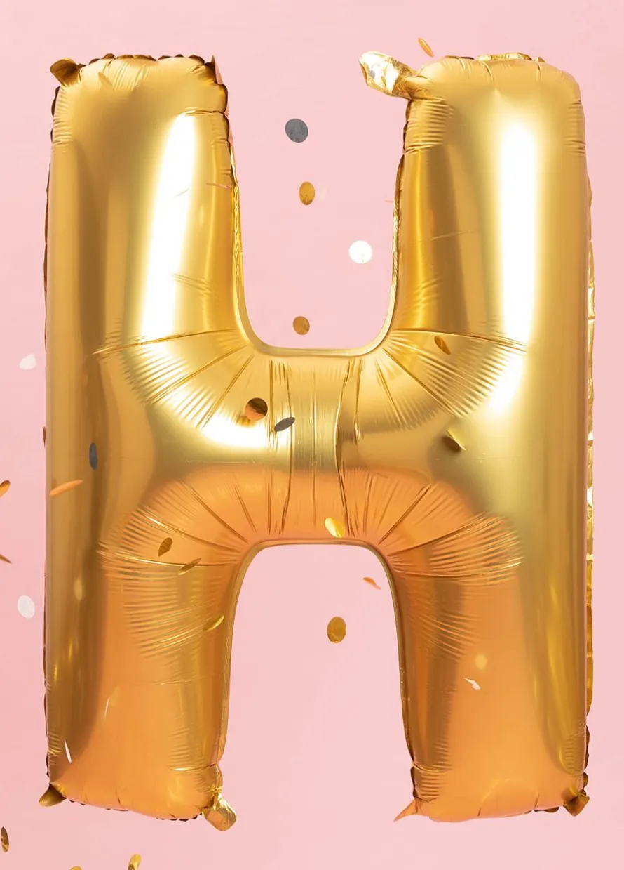 Duży balon LITERKA H matowy 85cm