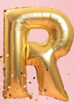 Duży balon LITERKA R matowy 85cm