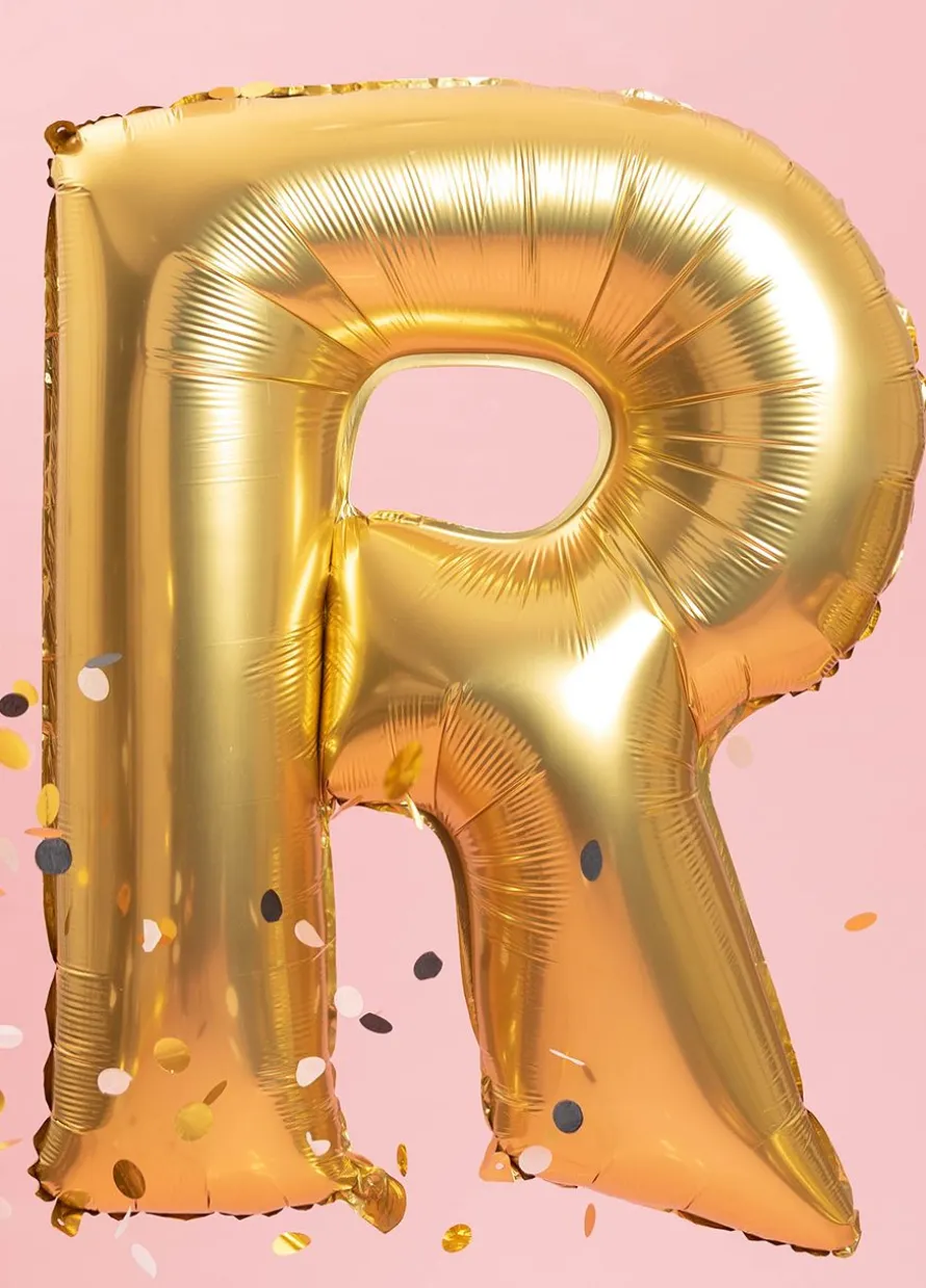 Duży balon LITERKA R matowy 85cm