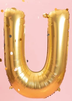 Duży balon LITERKA U matowy 85cm