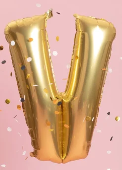 Duży balon LITERKA V matowy 85cm