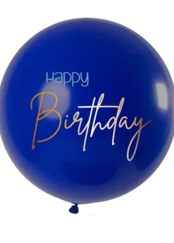 Duży balon na urodziny ELEGANT BLUE 80 cm