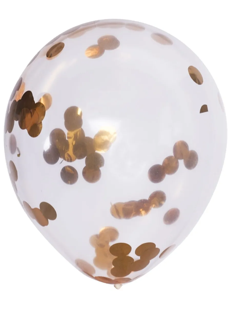 Duży balon ze złotym KONFETTI 50cm