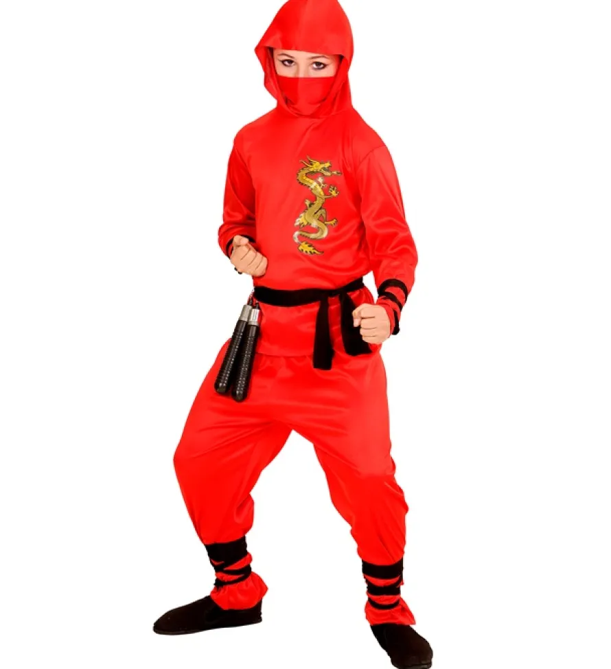 Dziecięcy strój NINJA CZERWONY