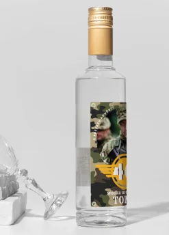 Etykieta na alkohol DLA ŻOŁNIERZA ze zdjęciem