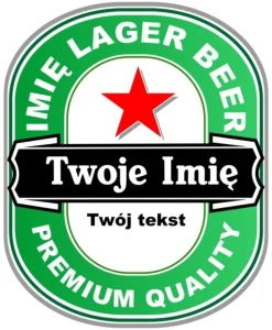 Etykieta na piwo z imieniem LAGER BEER