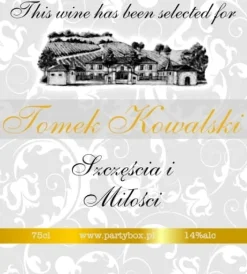 Etykieta na wino Twoim imieniem GOLD