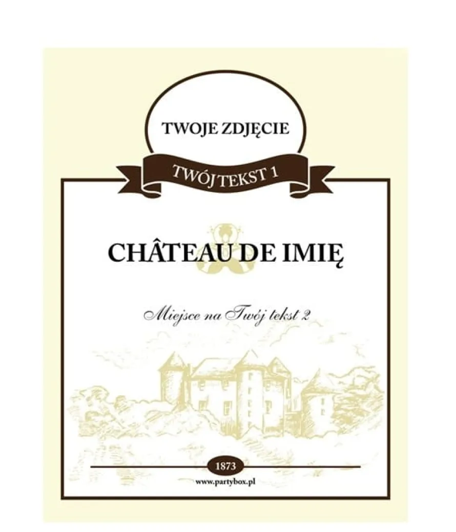 Etykieta na wino z Twoim zdjęciem i imieniem