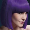 Fioletowa peruka z grzywką LOLA peruka cosplay